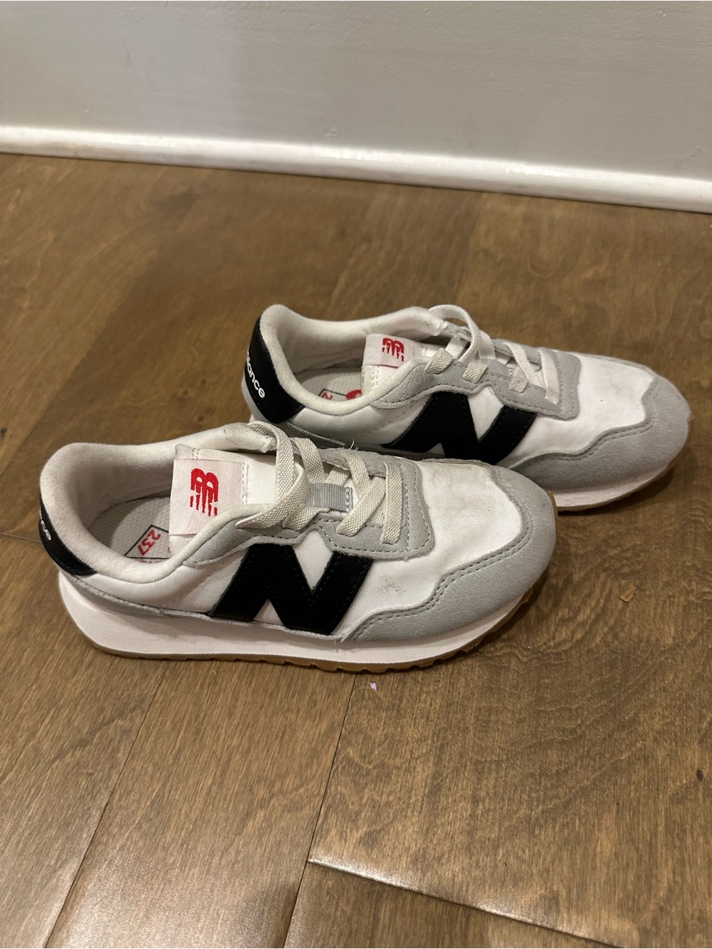 New Balance Kids White, Gray & Black Retro Runner Sneakers